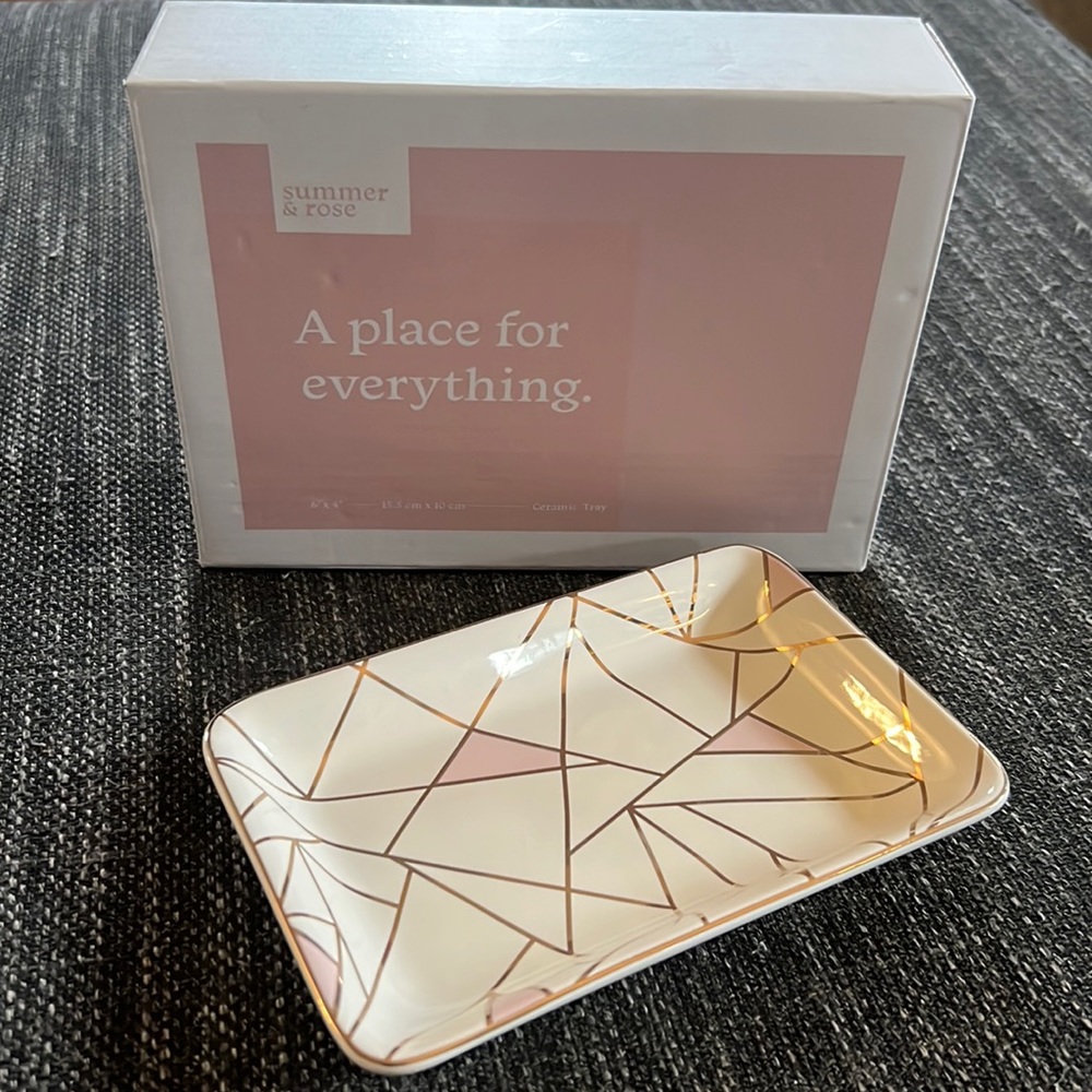 NIB summer & rose A Place For Everything decorative tray